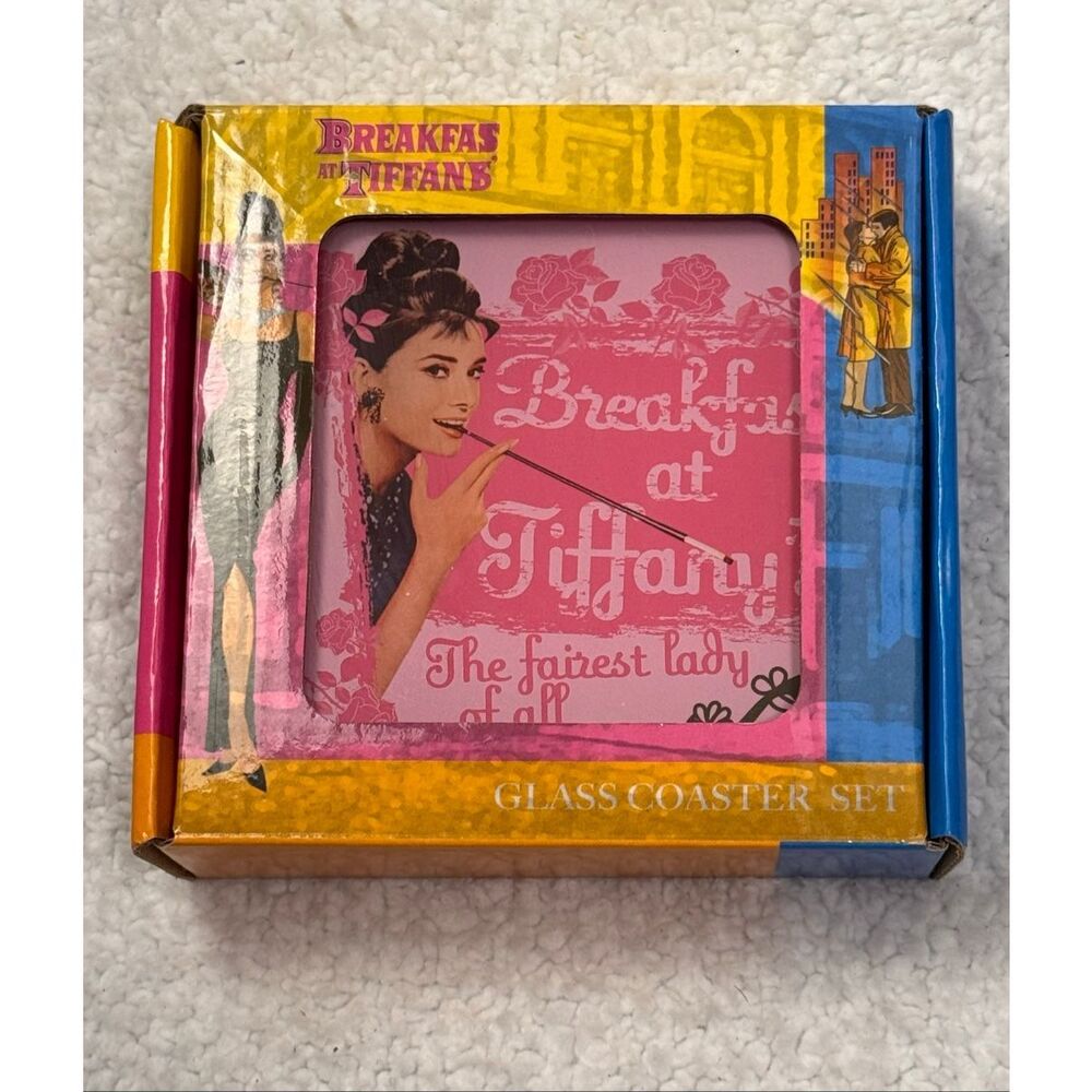 Breakfast at Tiffany’s Audrey Hepburn Coasters/Collectable Set Of 4